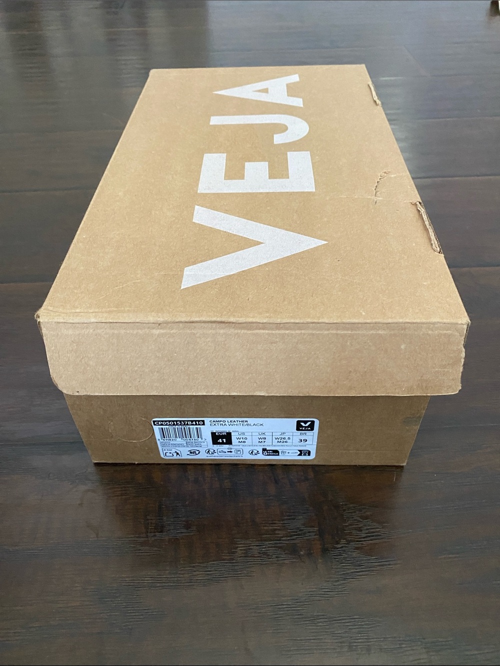 New with box Veja Campo Leather upper lace up shoes women’s size 10 - Picture 8 of 9